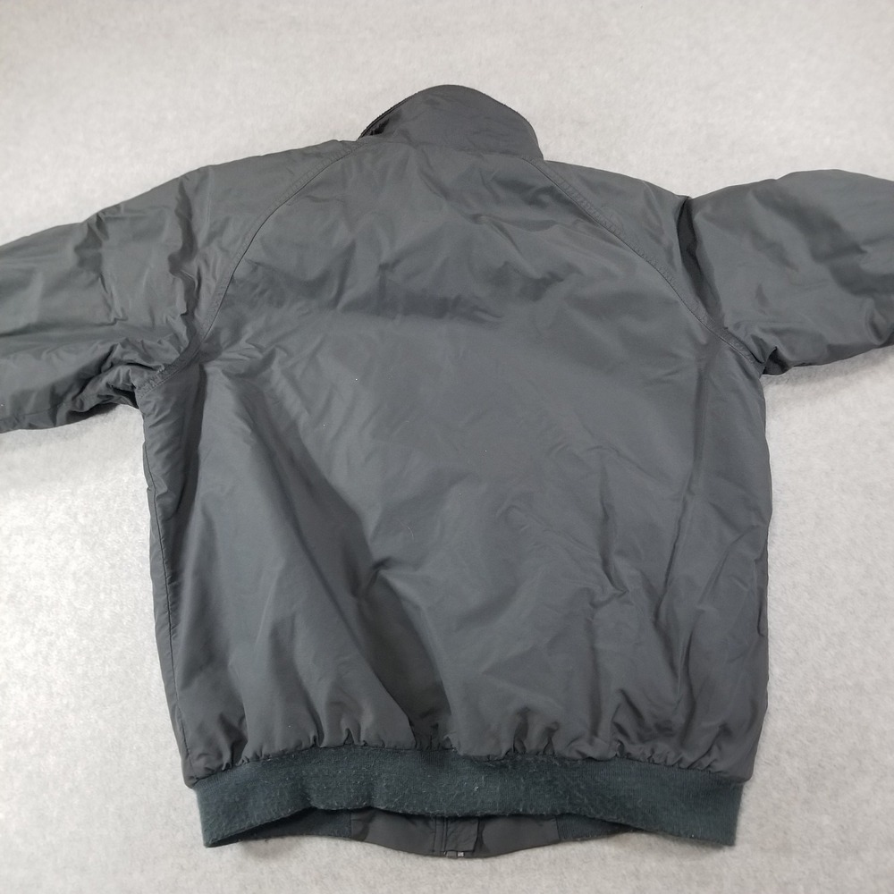 L.L. Bean Warm-up Jacket Mens Large Tall Gray Fleece Lined Made USA Distressed - Picture 2 of 15